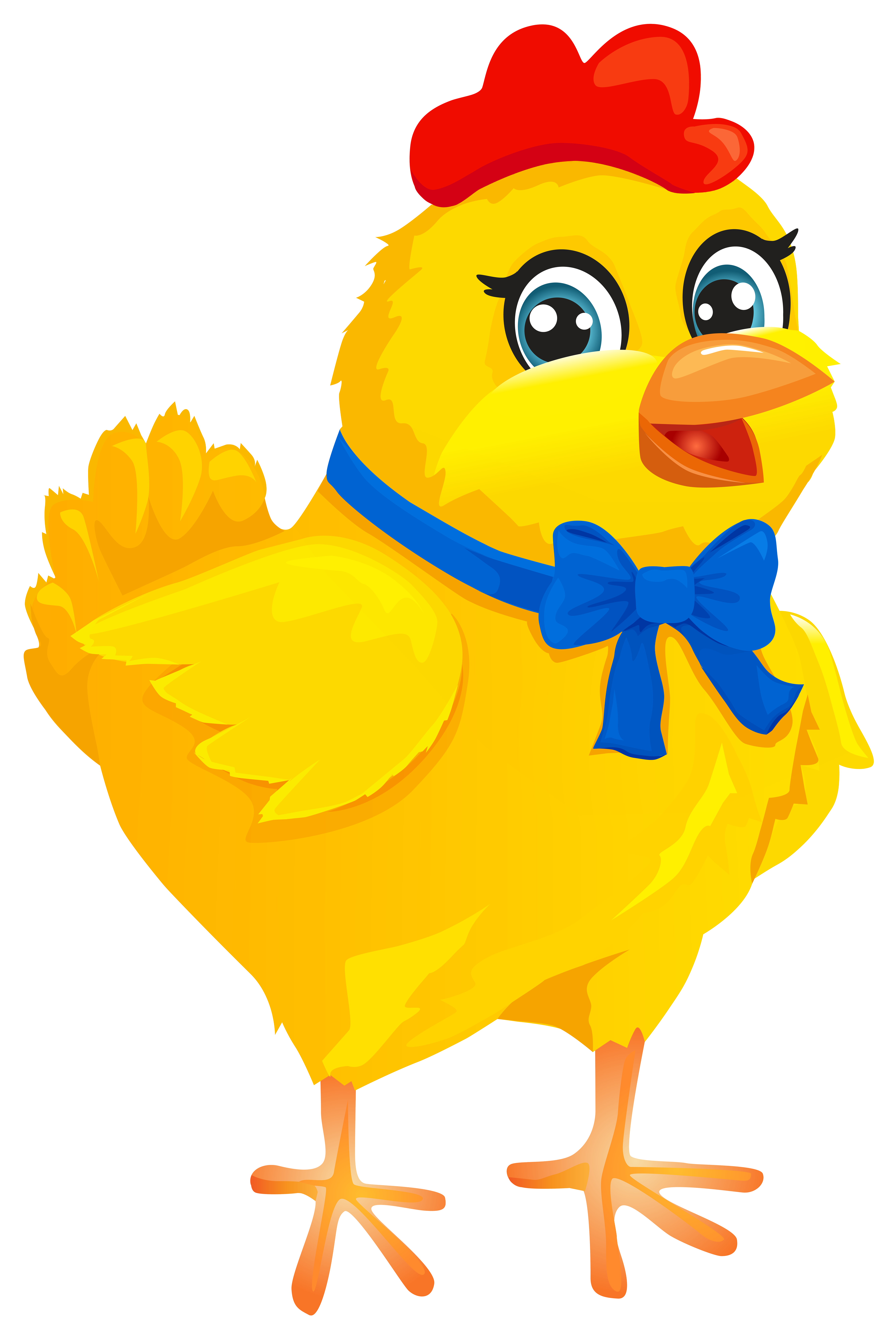 Easter clipart chicken. With bow transparent png