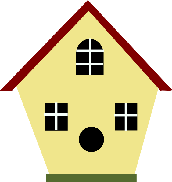 Doghouse clipart bird house. Yellow clip art at