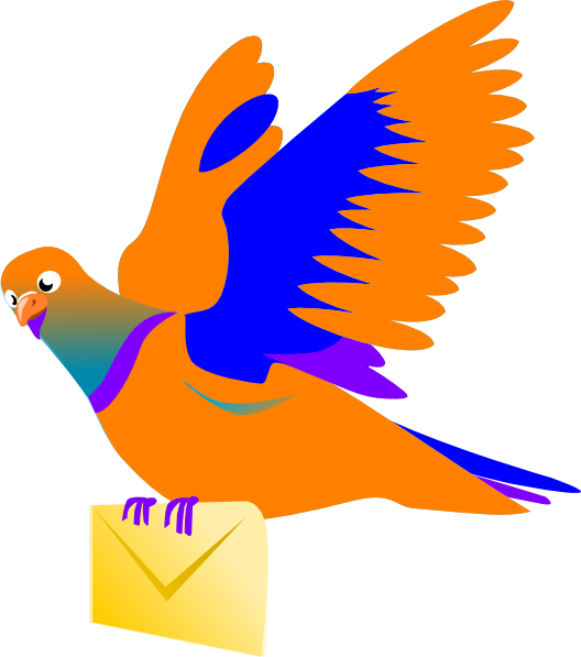clipart birds mail