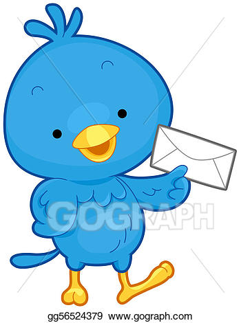 clipart bird mail