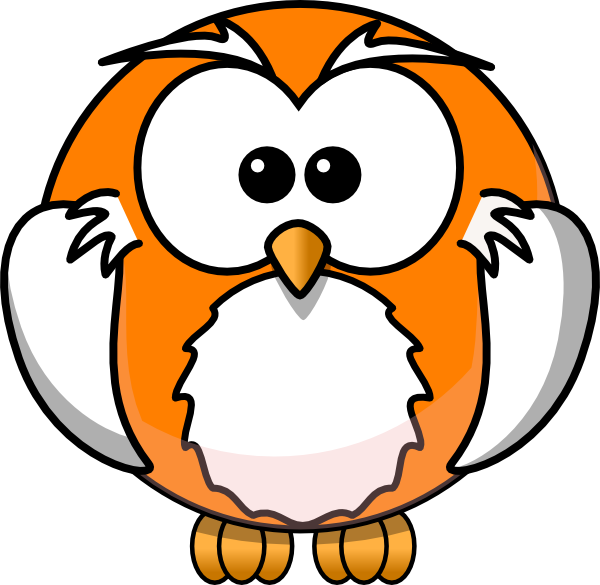 clipart owl orange