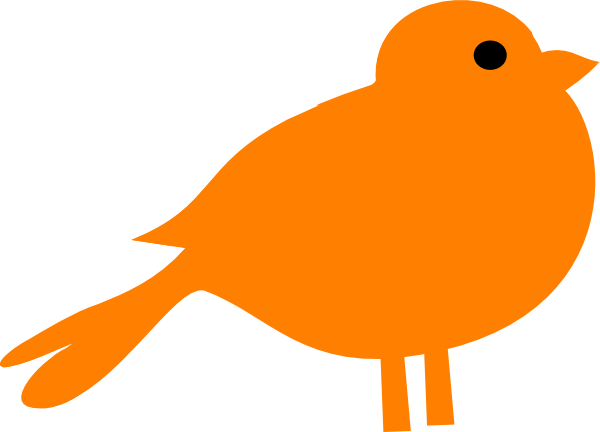 clipart bird orange