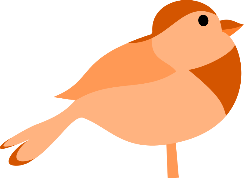 orange clipart birds