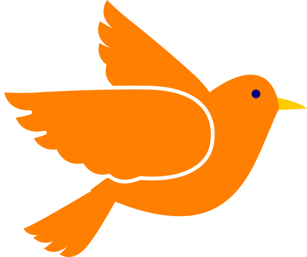 clipart bird orange
