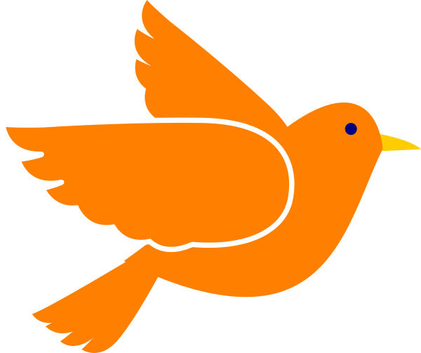 Clipart bird orange. Clip art at clker