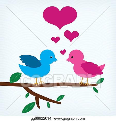 Of in love sitting. Clipart birds pair