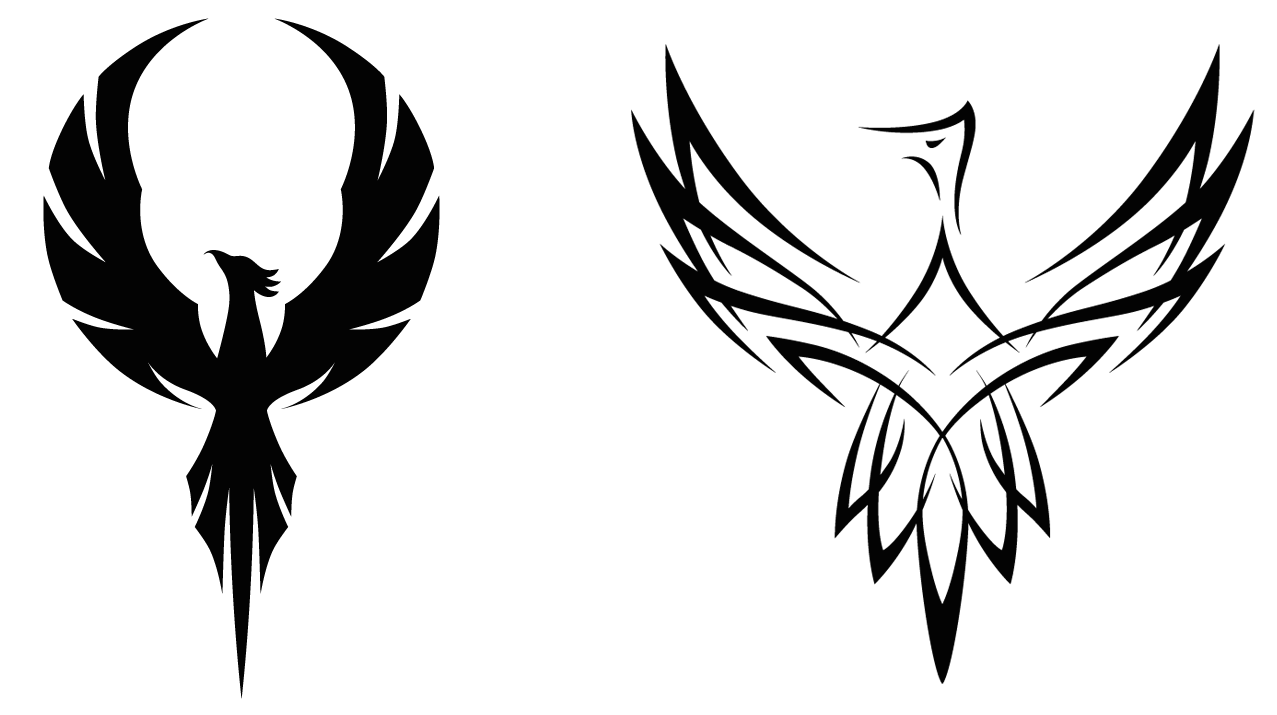 Phoenix clipart simple.  collection of black