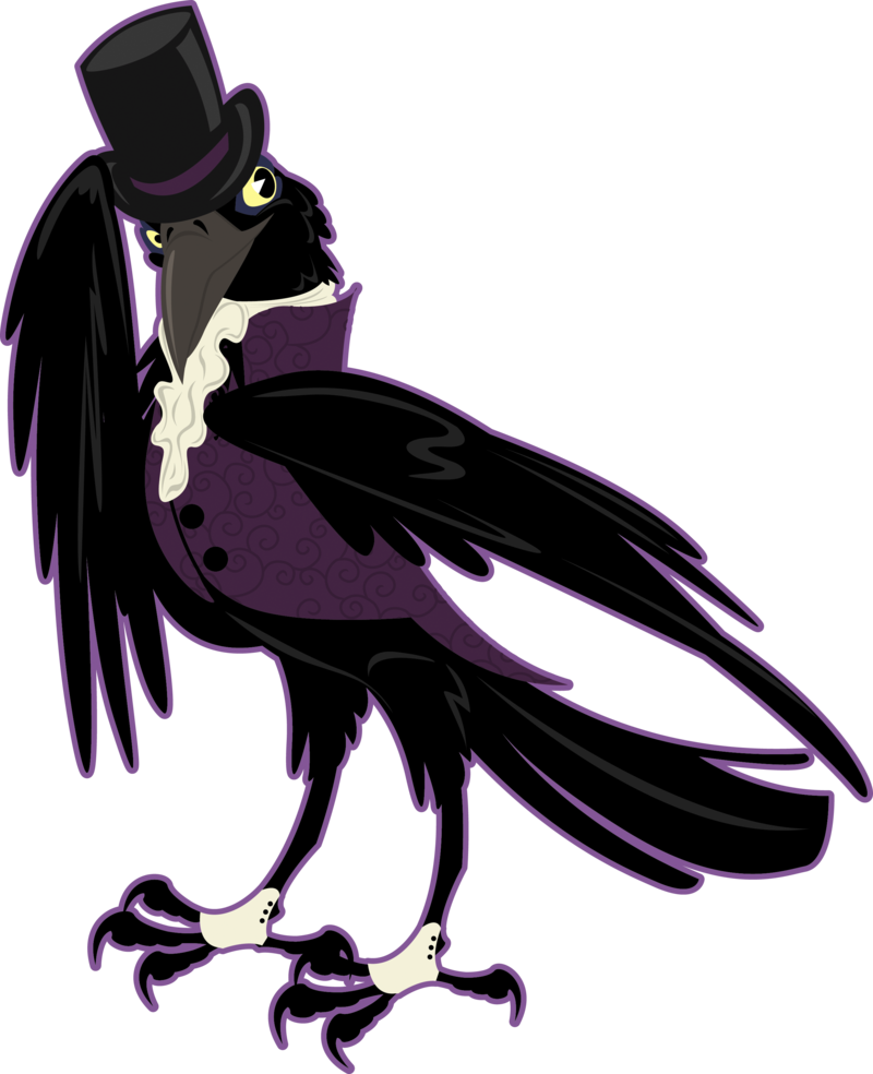 crow clipart victorian