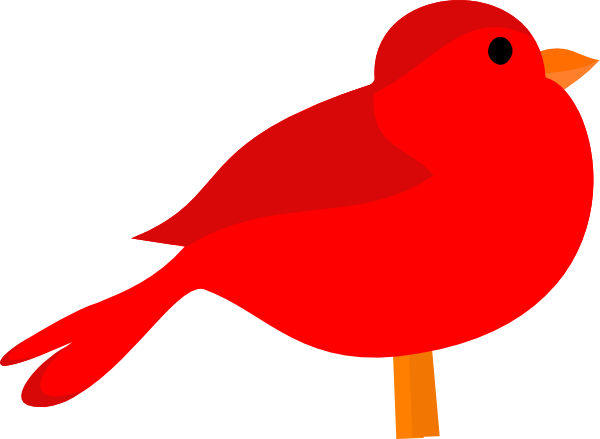 clipart bird red robin