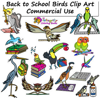 clipart birds school