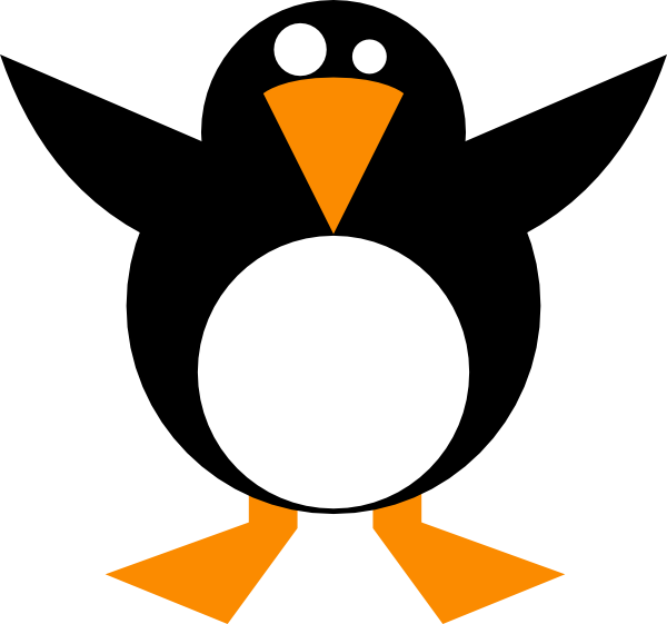 Clipart bird simple. Penguin clip art at