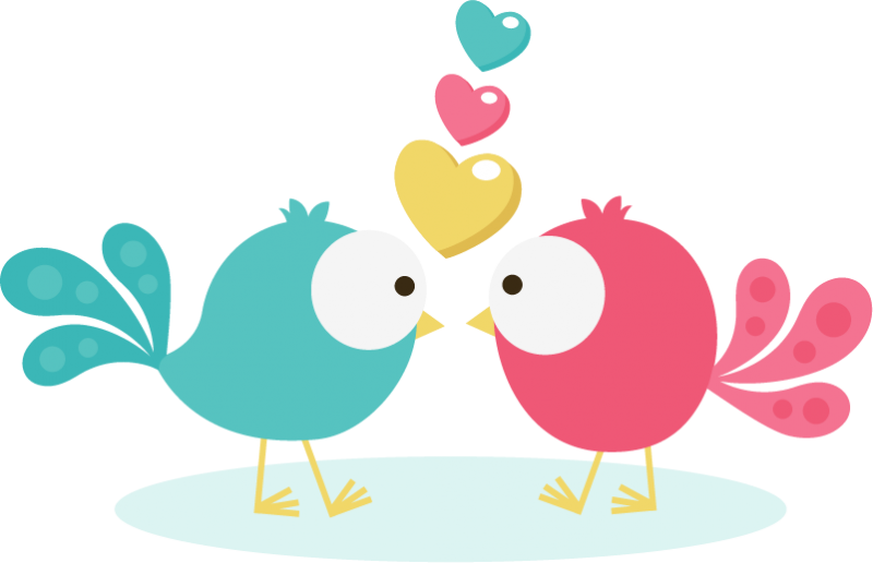 Birds in love svg. Valentine clipart scrapbook