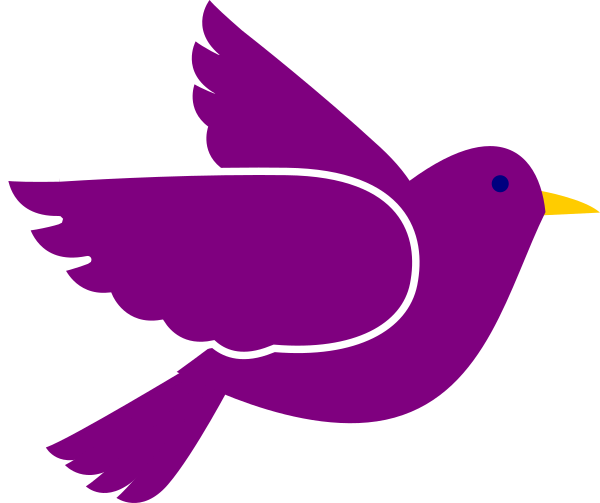 clipart birds violet