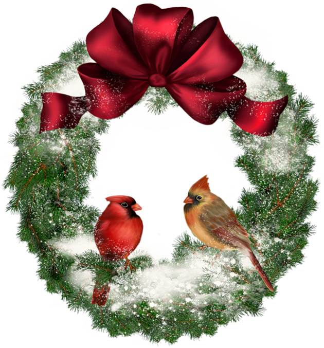 clipart bird wreath