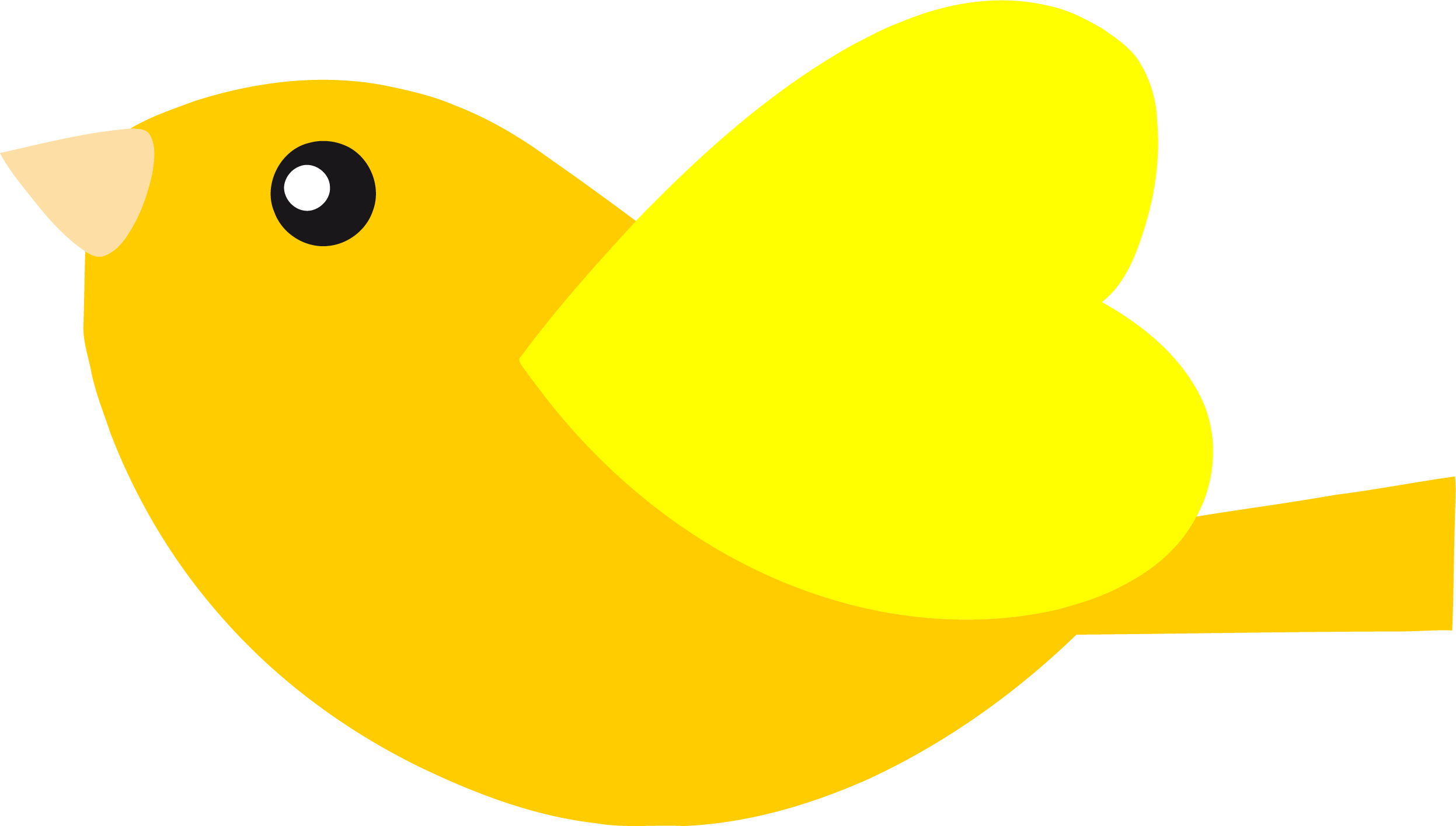 clipart bird yellow