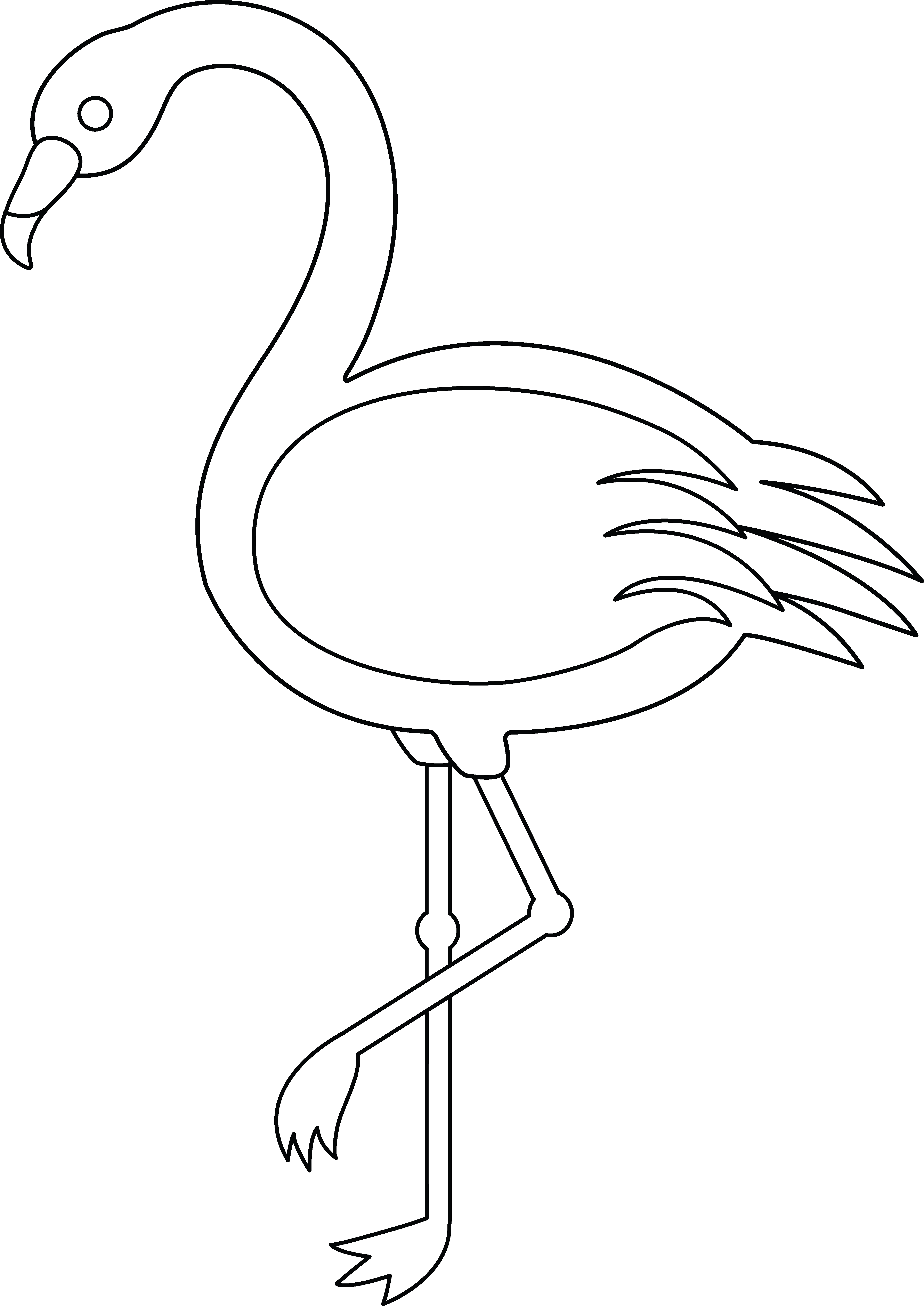 head clipart flamingo