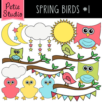 Clipart birds easter. Spring petie studio animals