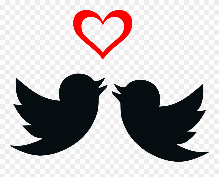 Bird silhouette clip art. Clipart birds love