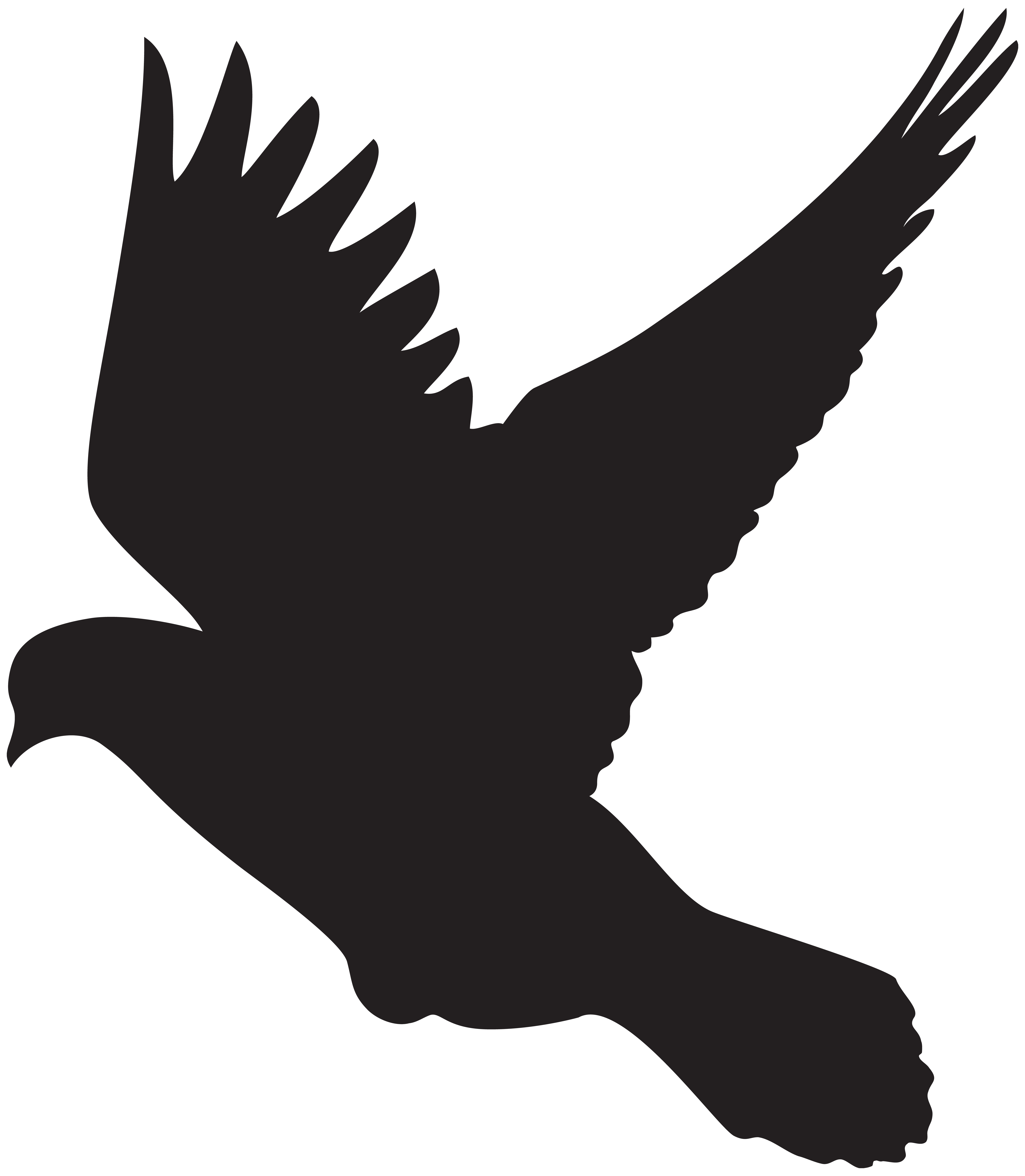 Pigeon clipart in flight. Silhouette at getdrawings com