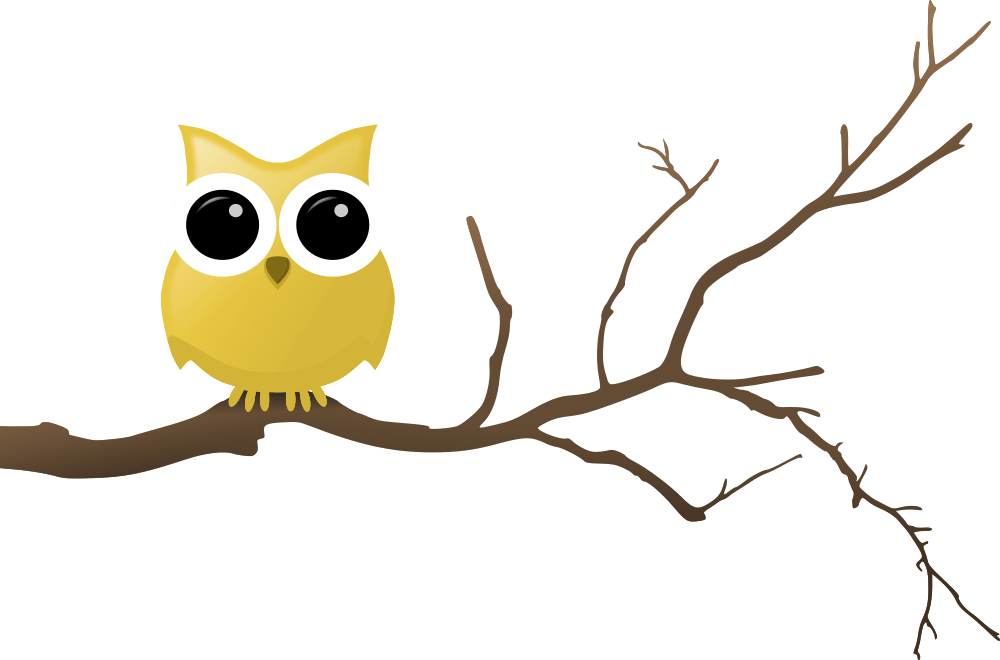 owls clipart yellow