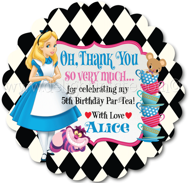 clipart birthday alice in wonderland