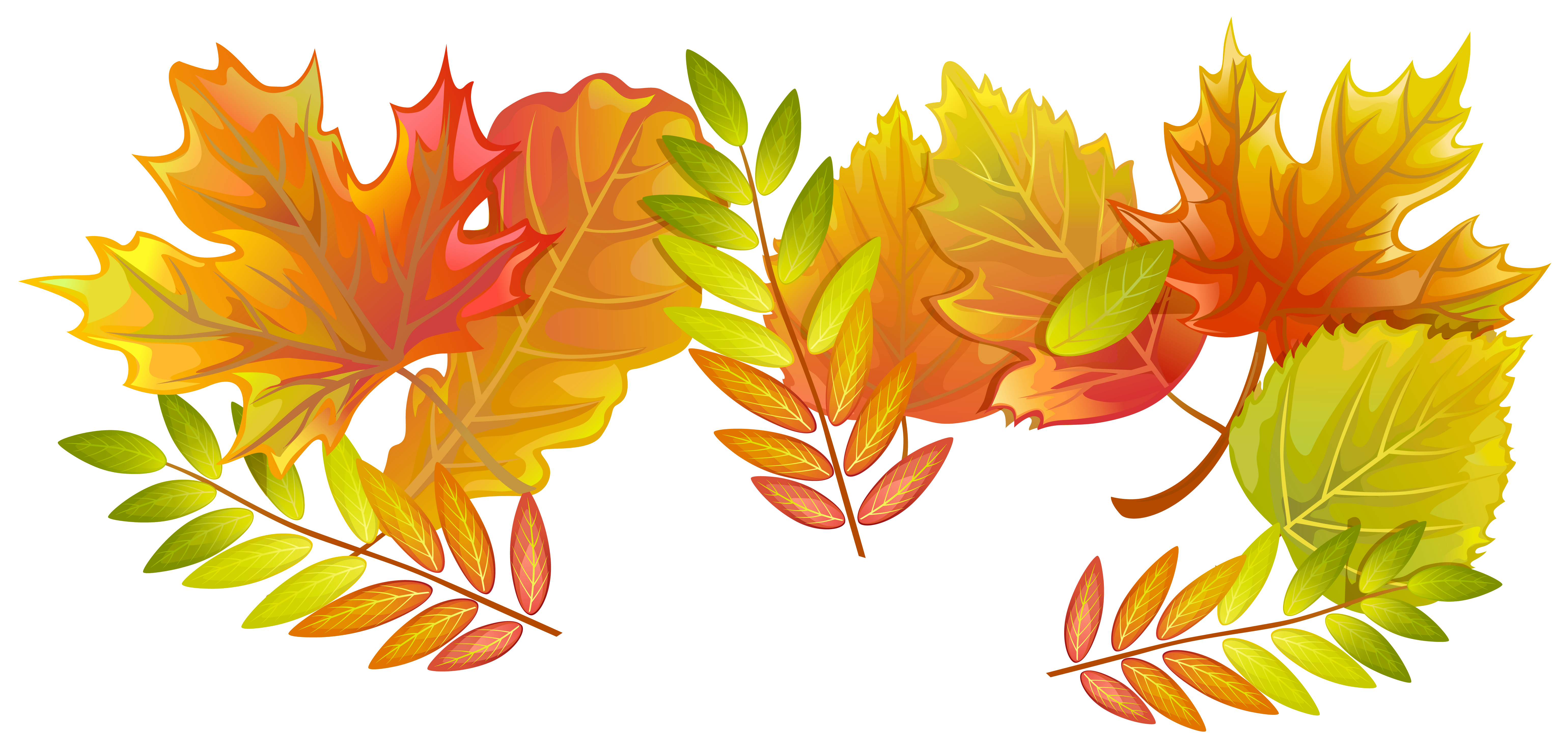 Decorative clipart autumn. Fall leaves png image