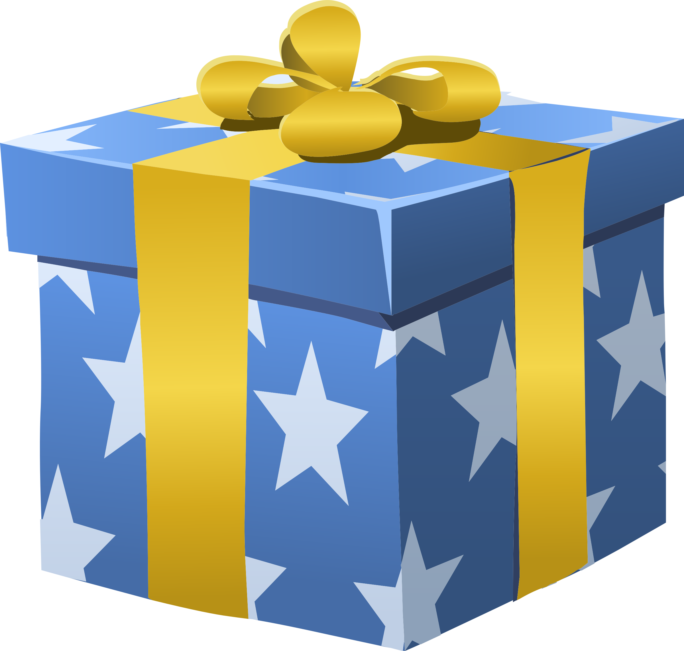 Misc gift box wrapped. Clipart birthday bag