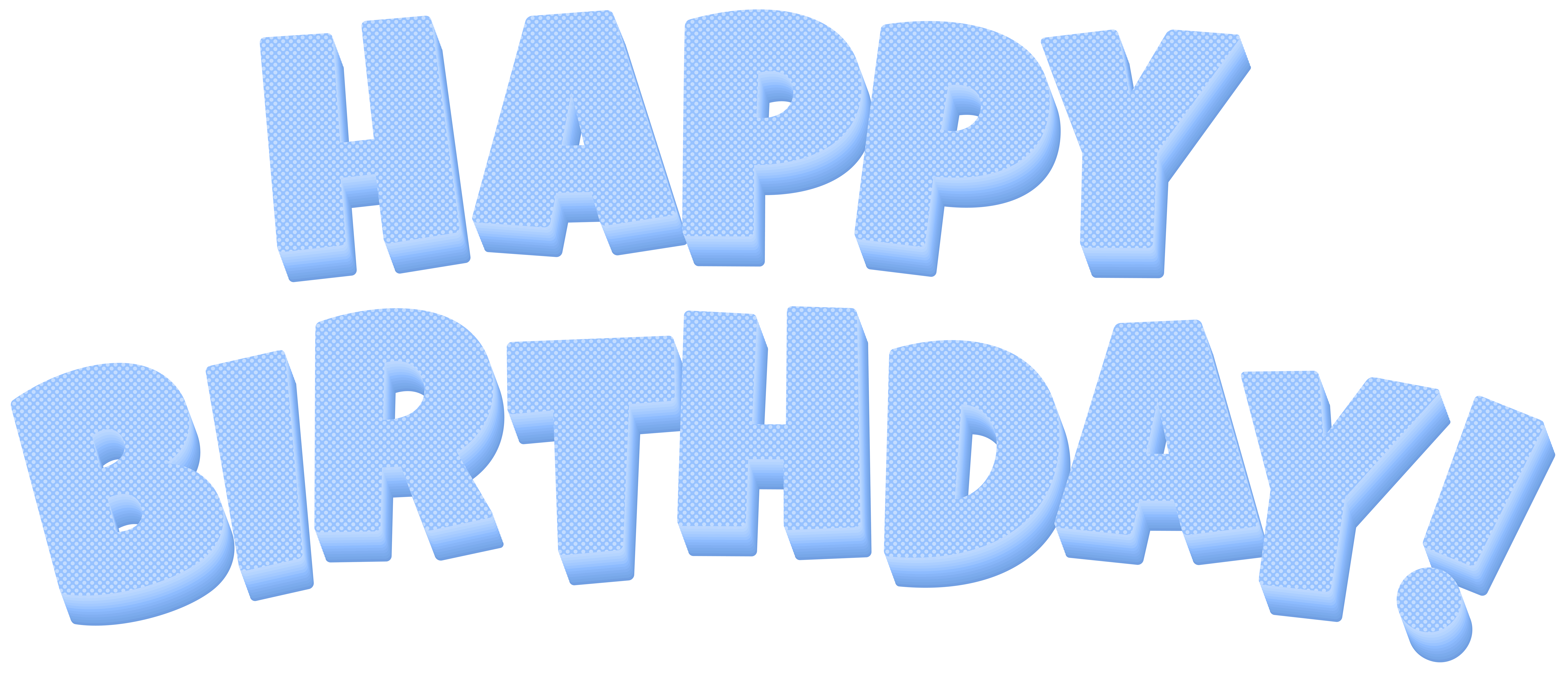Birthday blue png clip. Clipart happy text