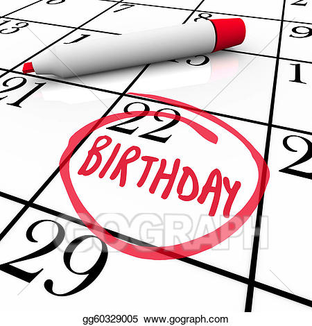 clipart birthday calendar