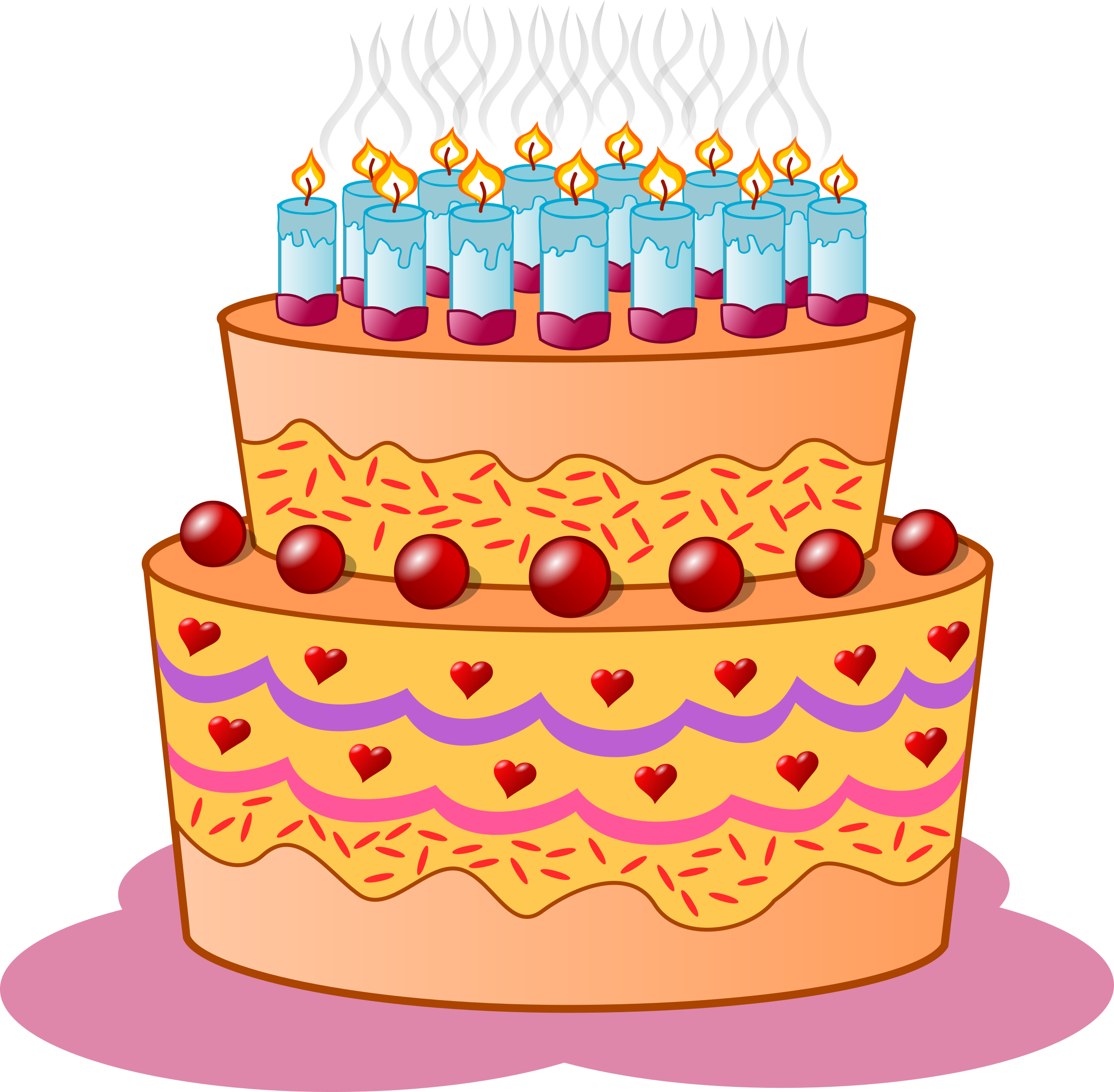 clipart candle birthday cake