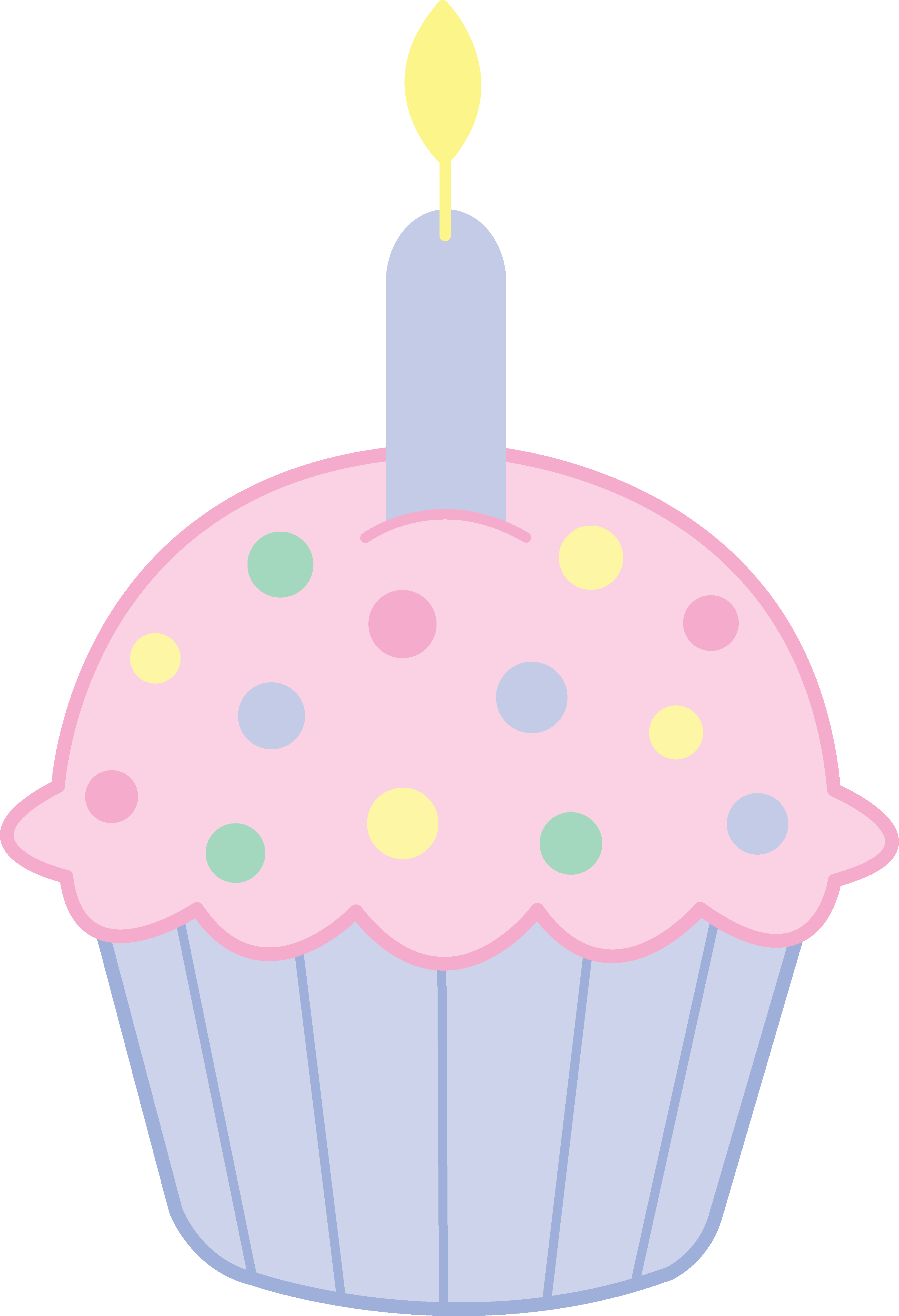 Clipart cupcake dessert. Cute pink birthday free