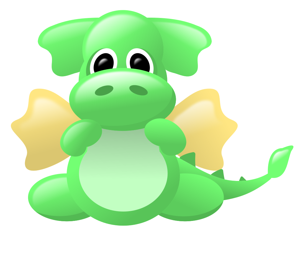 Cute dragon green and. Kite clipart cartoon character