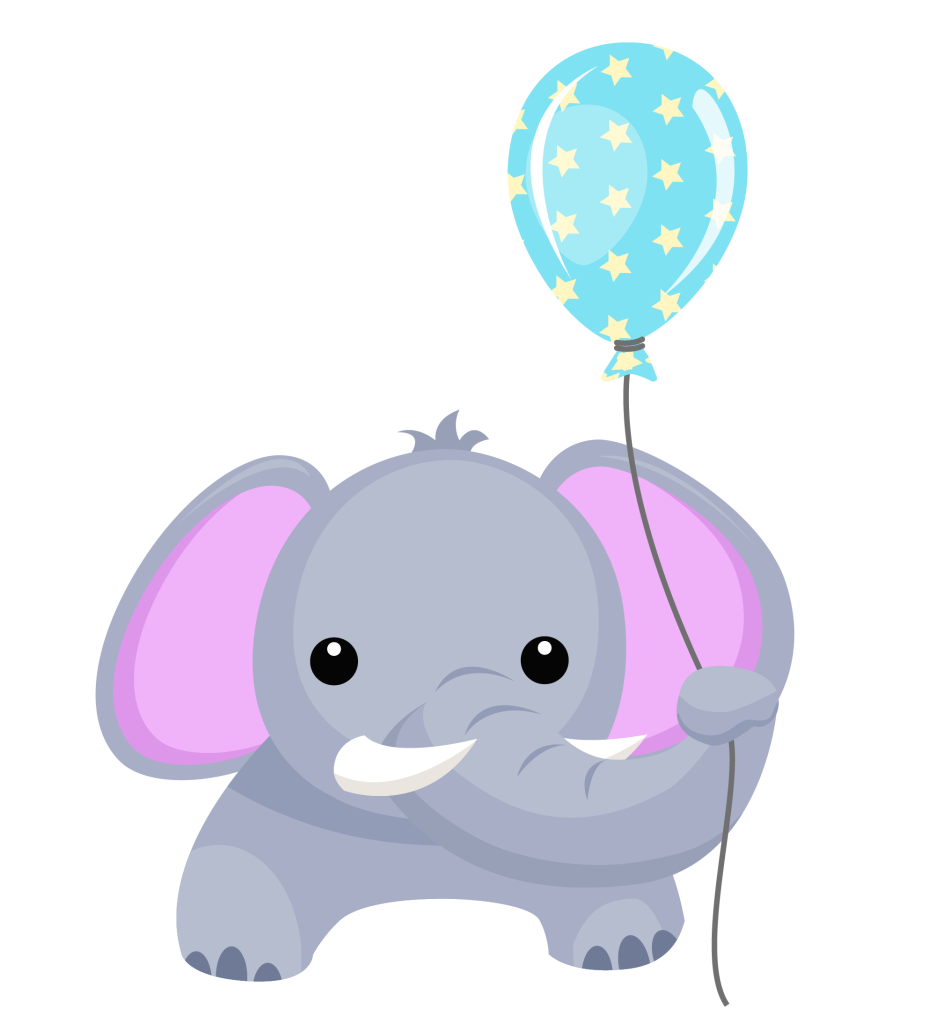 clipart birthday elephant