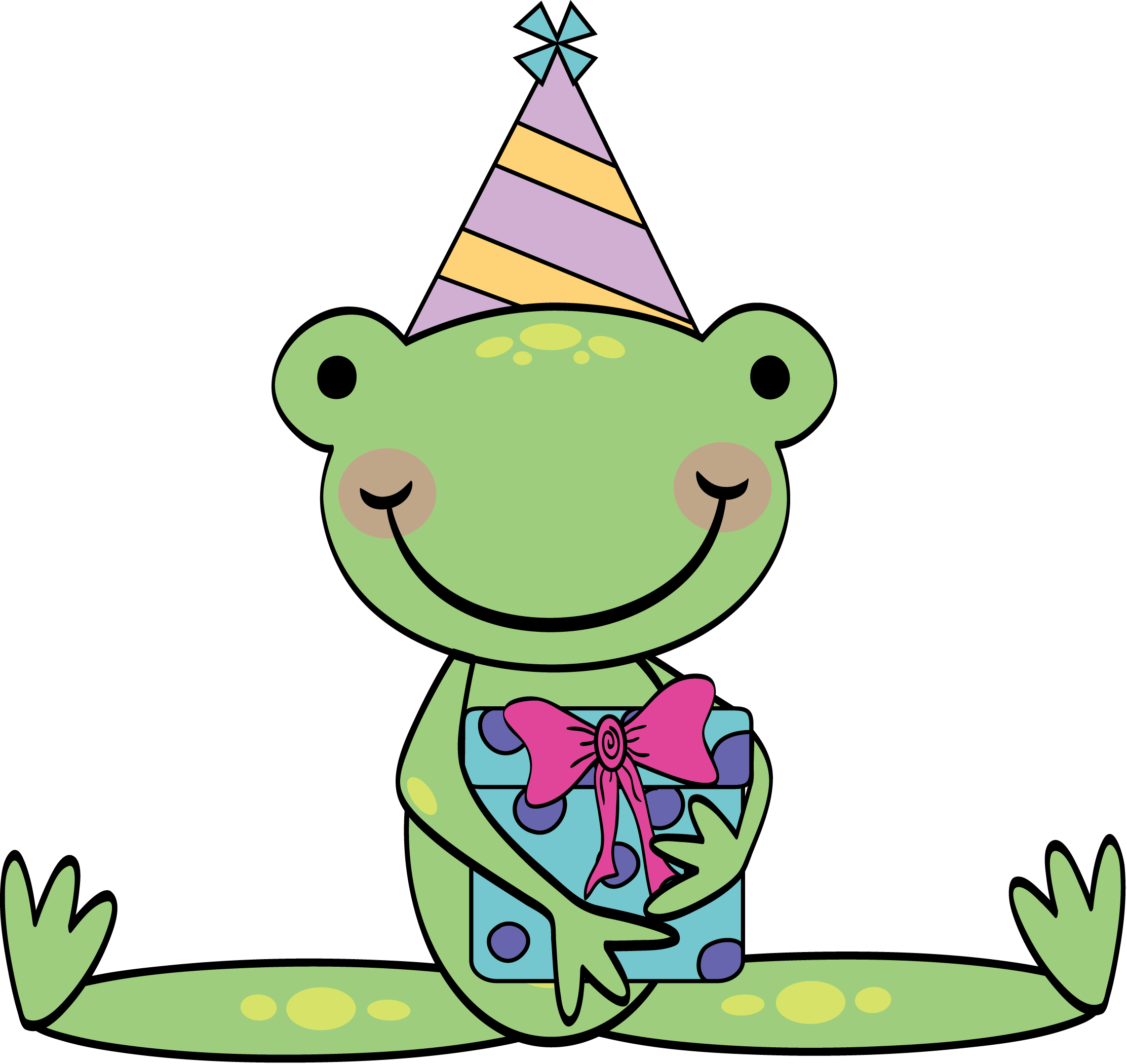  collection of high. Clipart birthday frog