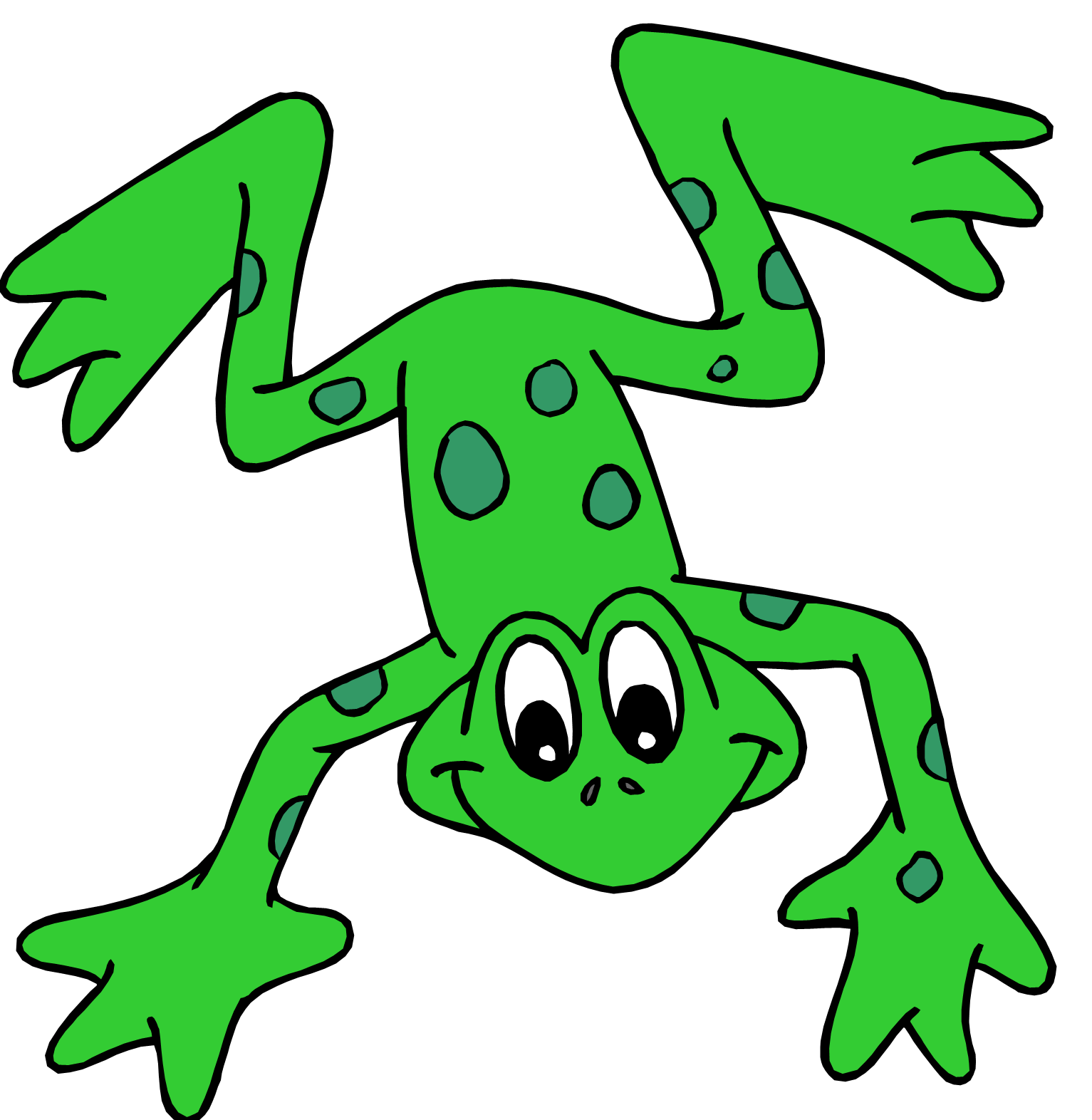Image of hopping clipartoons. Holidays clipart frog
