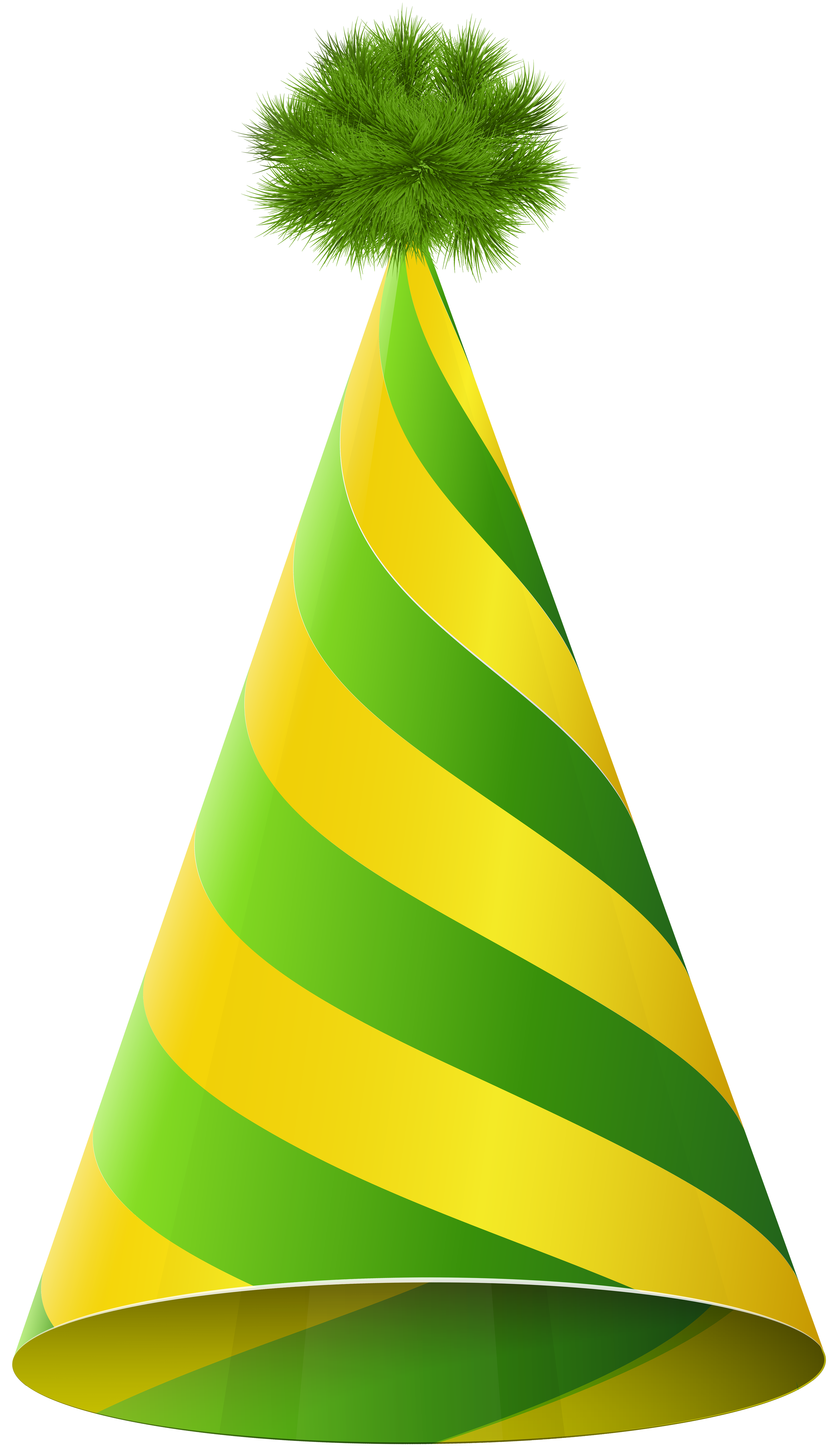 Party hat yellow transparent. Clipart birthday green