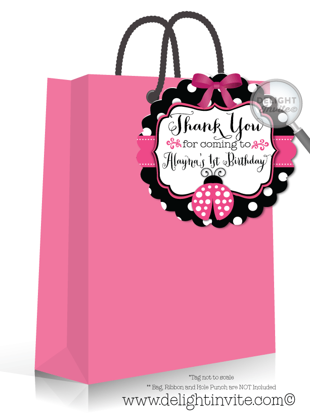 St favor tag di. Clipart birthday ladybug