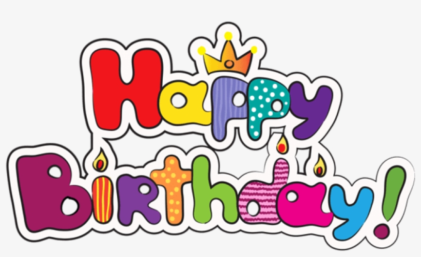 Clipart birthday logo. Colorful image happy png