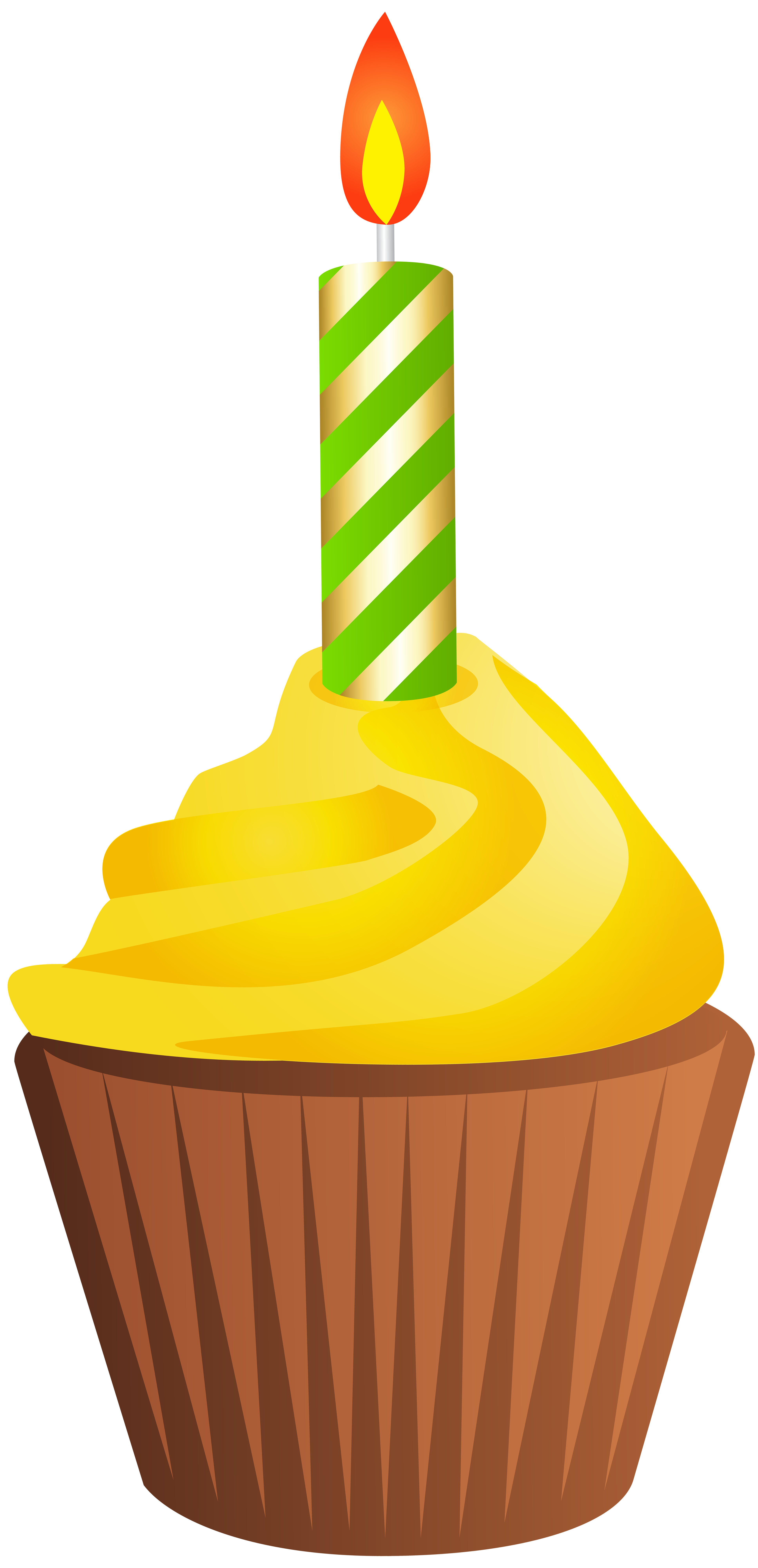 Muffins clipart ckae. Birthday muffin with candle