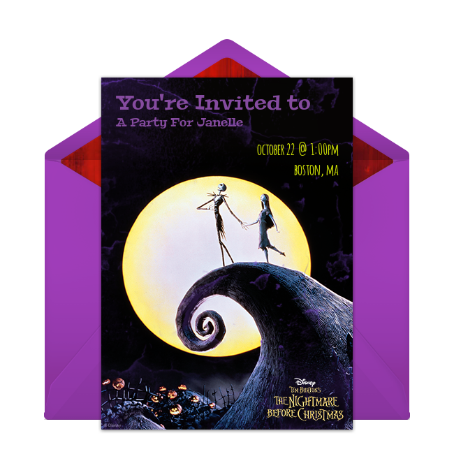 Invitation clipart text. Free the nightmare before