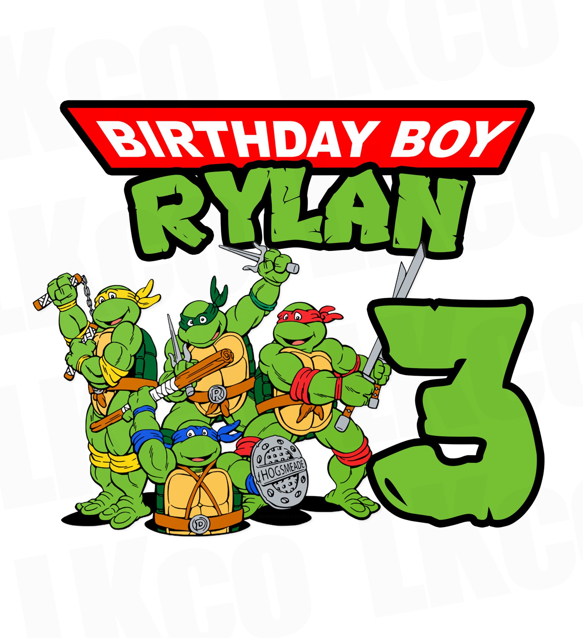 clipart birthday ninja turtles