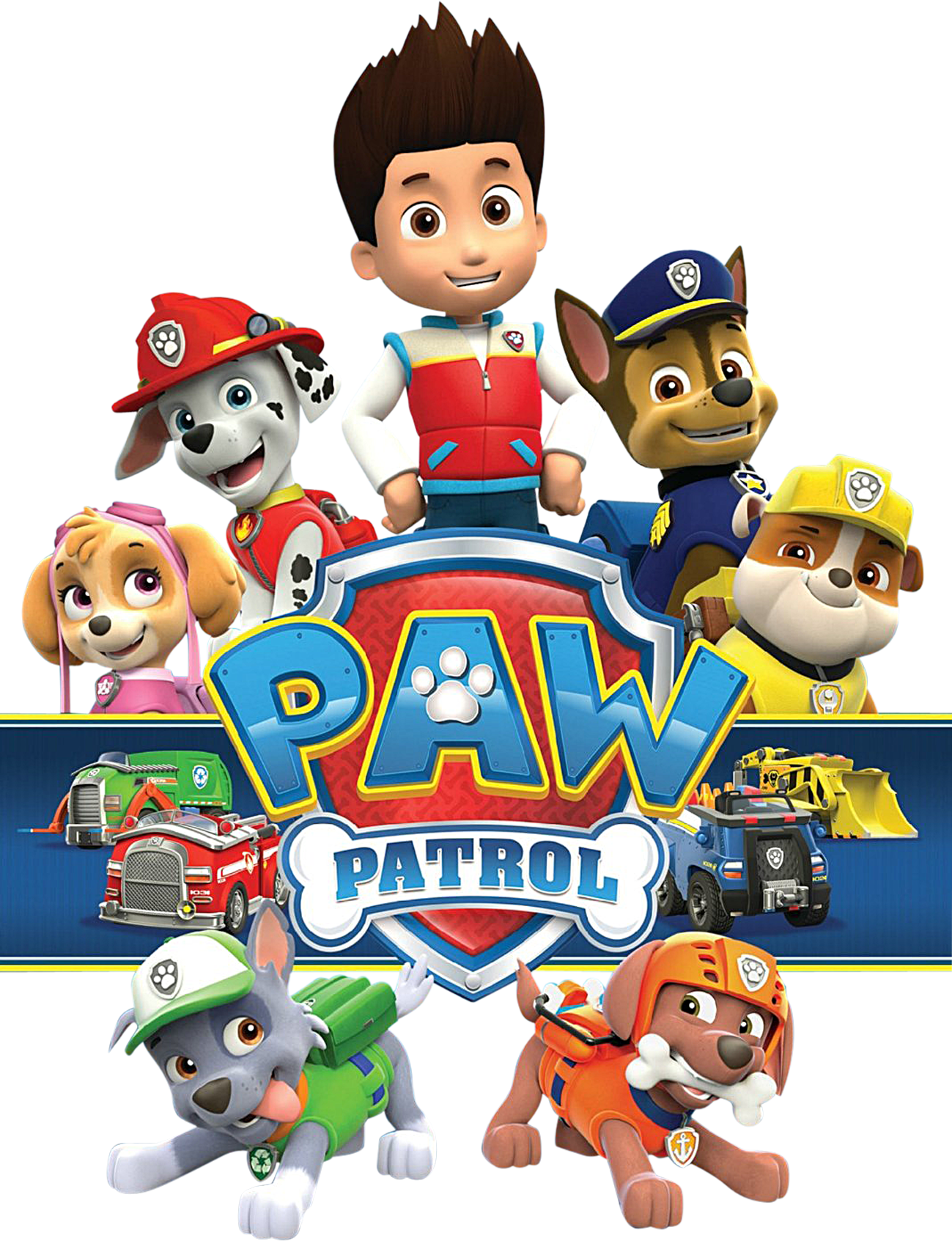 clipart numbers paw patrol