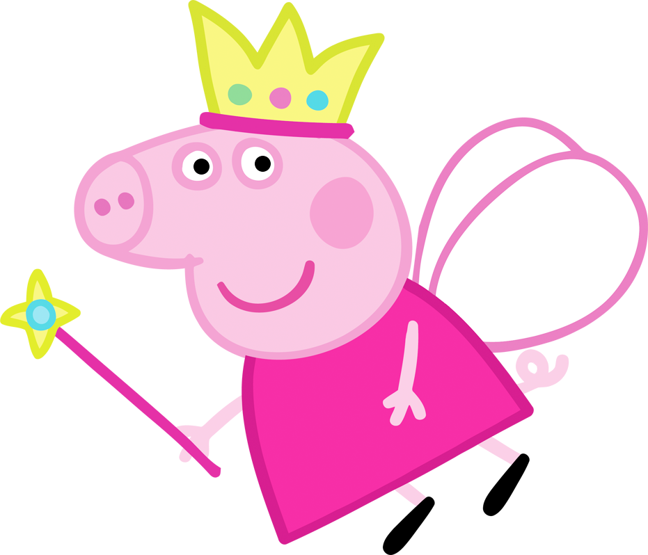 Peppa fairy free party. Clipart pig cake