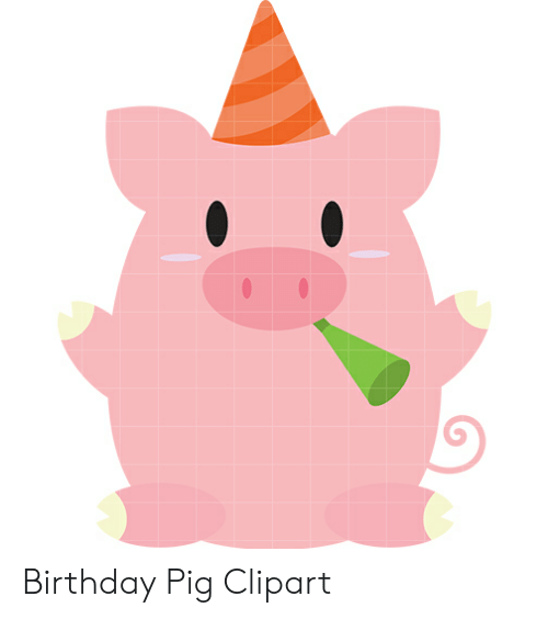 clipart birthday pig