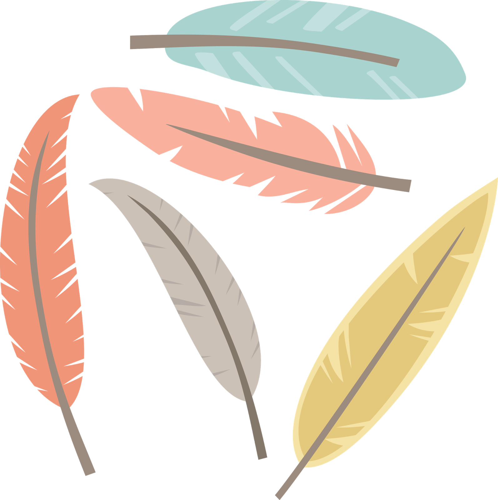 feather clipart cute