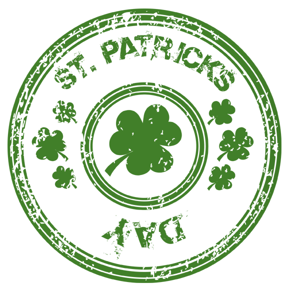 St patricks day with. Clipart birthday stamp