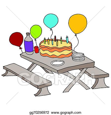clipart birthday table