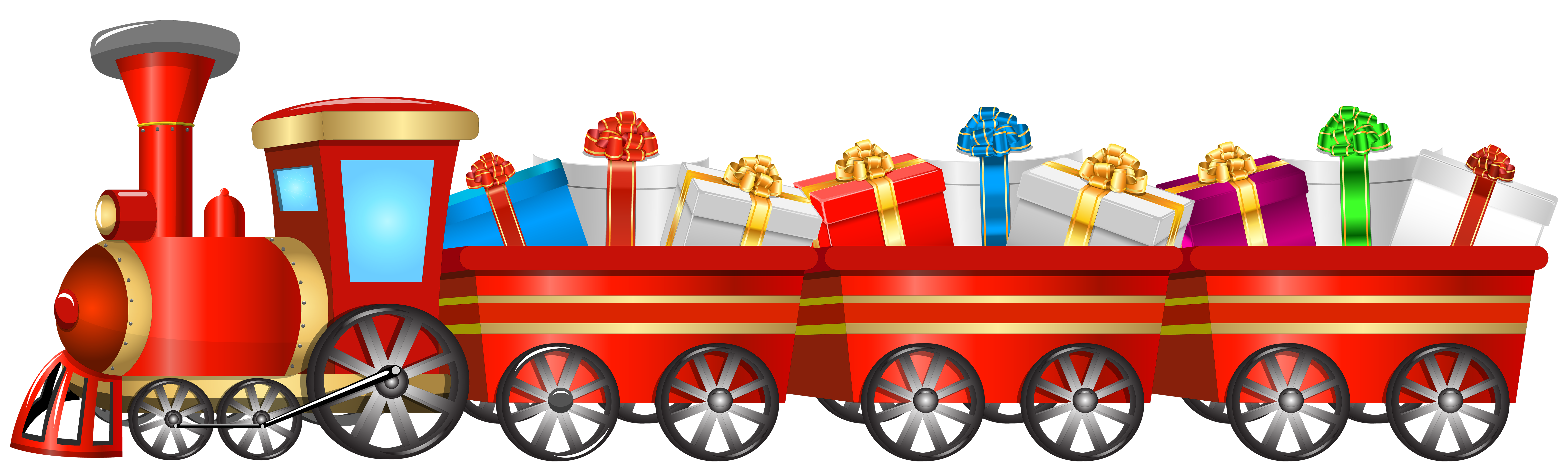 Christmas transparent png clip. Clipart train happy birthday
