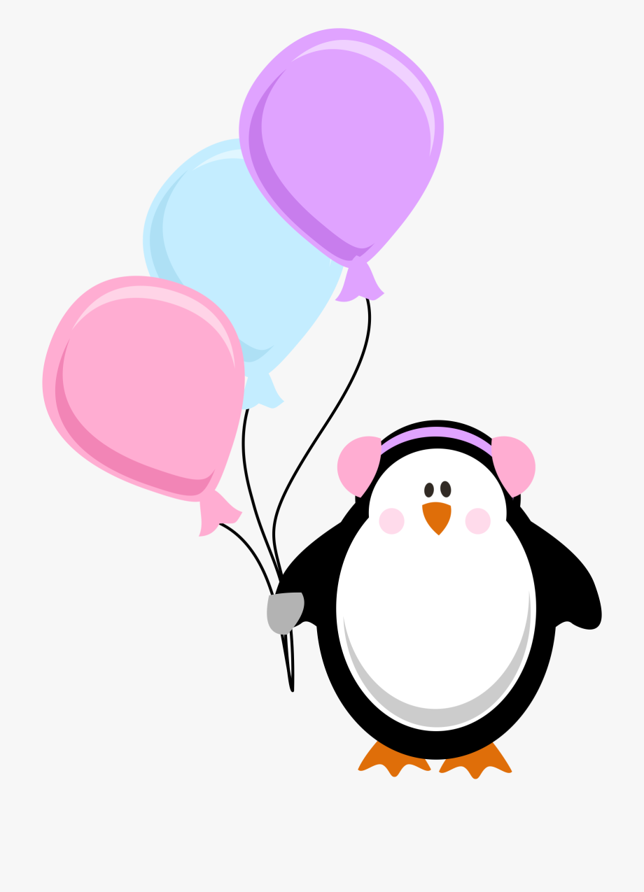 Clipart birthday winter. Penguin happy 