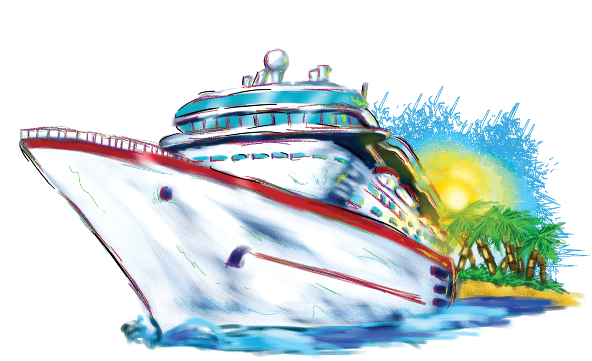 coloring clipart boat